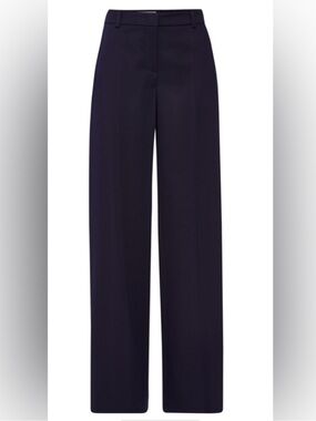 Maison Common Navy Linen Blend Pants   Size 16W